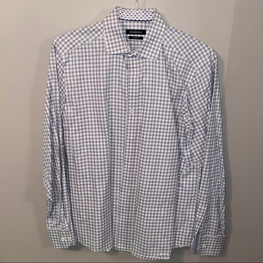 NWOT BUGATCHI BUTTON UP DRESS SHIRT